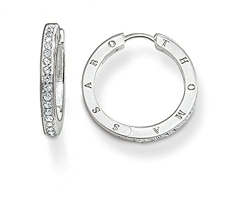 Thomas Sabo Damen Ohrringe Creolen Zirkonia weiß 925 Sterling Silber CR528-051-14