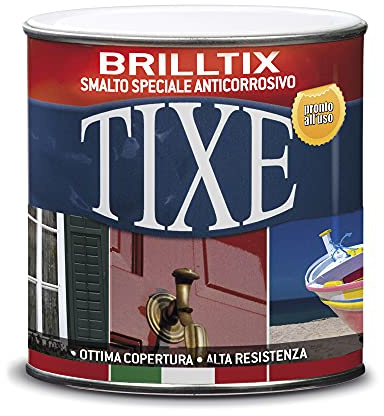 TIXE Smalto a Solvente Brilltix Finitura Lucida, Rosso Fiamma 500 ml | Vernice a Solvente con Finitura Brillante, Uniforme e Compatta, Alta Resistenza | Made in Italy