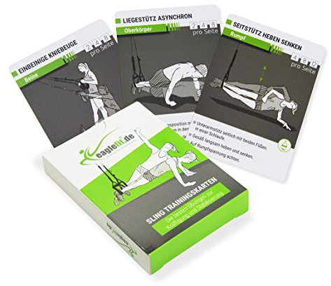 eaglefit Sling-Trainer-Karten Trainingskarten, wasserfest, klein, immer dabei
