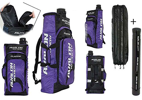 AVALON New Classic Rucksack für Recurvebogen | gepolstert aus robustem Nylon mit Pfeilröhre (60–100 cm) & Zubehörfächern