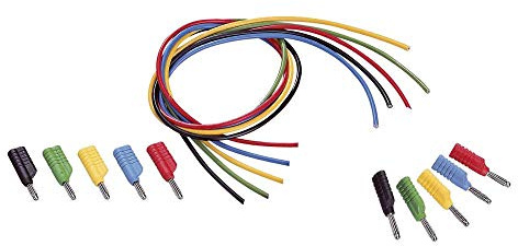 VOLTCRAFT MS-4041 Mätledning-Set Laminerade stickdon 4 mm Laminerade stickdon 4 mm 1.00 m Svart, Röd, Blå, Gul, Grön 1