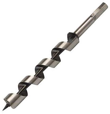 22mm x 235mm Long Hardened Steel Auger Drill Bit - Hex Shank/Shaft Woodwork Timber - Loops