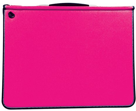 Artcare Künstlermappe (15484240 35,5 x 5 x 28,5 cm A4 Synthetik Material Premier Portfolio mit 5 Ã„rmel, Fuchsia pink