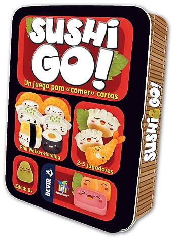 Devir - Sushi Go, Juego de Cartas, Juego de Mesa con Amigos y para Fiestas, a Partir de 8 años (BGSUSHI)