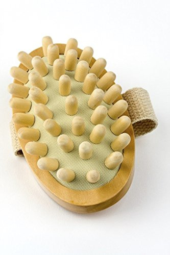 CareforYou Anti-Cellulite-Massagegerät, Körperzirkulationsbürste, Handbürste, Holz, Sauna, Spa, Bad, Dusche, Körperbürste