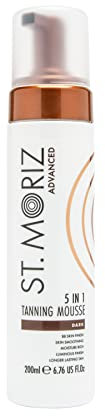 St Moriz Mousse Autobronceadora 5 en 1 Dark - Advanced Pro, 21 g, Blanco/ Marrón