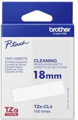 BROTHER TZECL4 Reinigungkassette 18mm 100Durchlaeufe fuer P-touch 550 3600 9200PC 9200DX 9400 9500PC 9600