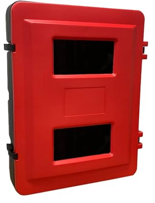 FireShield Double Fire Extinguisher Cabinet Red | Fits All Models of Extinguisher | Extinguisher Cabinet for Workshop, Public Buildings and Offices