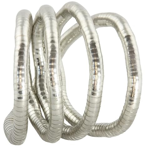 Biegsame Halskette Schlangenkette silberfarben 8mm Kette Armband