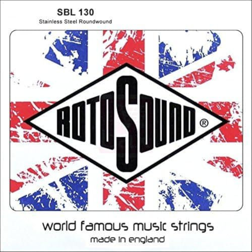 Rotosound Saiten für E-Bass STAINLESS Einzelsaiten SWING 66 .130w/3,30mm wound Xlong SEL 130 EX-LONG