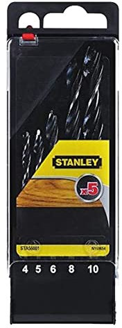 STANLEY STA56001 Foret, Noir, Set de 5 Pièces