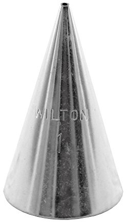 Wilton Decorating Tip Spritztülle, #001 Round Carded | Edelstahl Tülle für Spritzbeutel, Wiederverwendbar, Zum Dekorieren von Kuchen Torten Cupcakes, Spülmaschinenfest