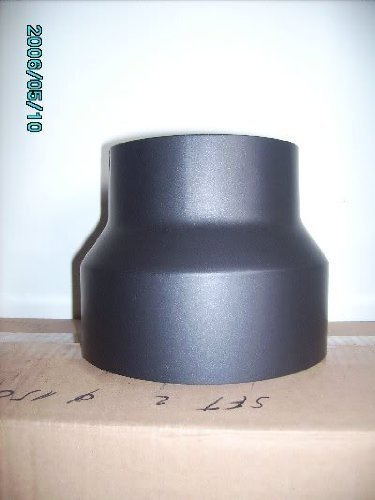 Reducerare 150 > 120 mm för skorstenspis, rökrör, svart
