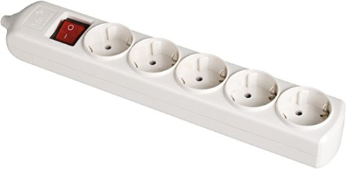 SOLERA 8005IL - Regleta sin Cable de 5 enchufes + Interruptor, Color Blanco