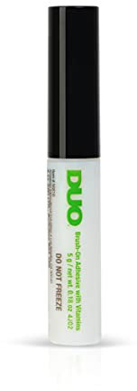 Inglot Colle Transparente Pour Fixer Faux Cils ou Touffes de Cils | Applicateur Pinceau Pratique | Durable et Imperméable | Séchage Rapide | Duo Eyelash Adhesive Clear | 5 g