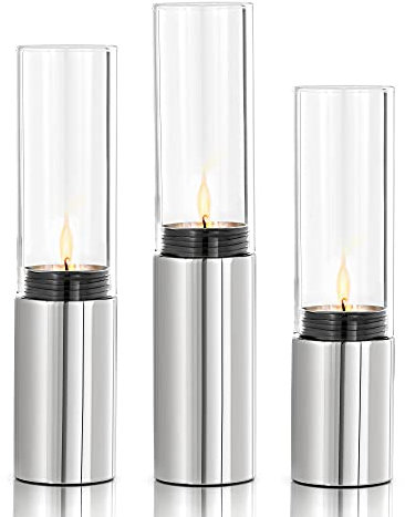 Blomus 65090 Windlichter-Set Faro, Edelstahl poliert, 3 teilig