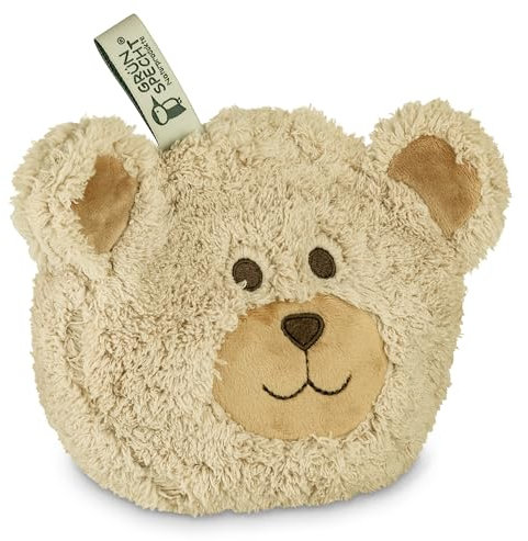GRÜNSPECHT Mein kleiner Wärmefreund Bär, Kirschkern-Wärmekissen mit waschbarem Bezug für Kinder, wärmendes Kuscheltier bei Bauchschmerzen & Erkältung (171-V2)