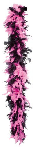 Party-Discount Federboa, ca. 180 cm lang, pink-schwarz