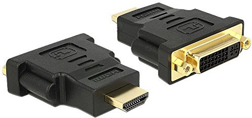 DeLOCK 65467 adaptador de cable HDMI DVI 24+5 Negro - Adaptador para cable (HDMI, DVI 24+5, Male connector / Female connector, Negro)