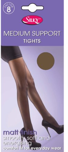 Silky Ladies Medium Support Tights (1 Pair) (Large (42”-48”)) (Nude)