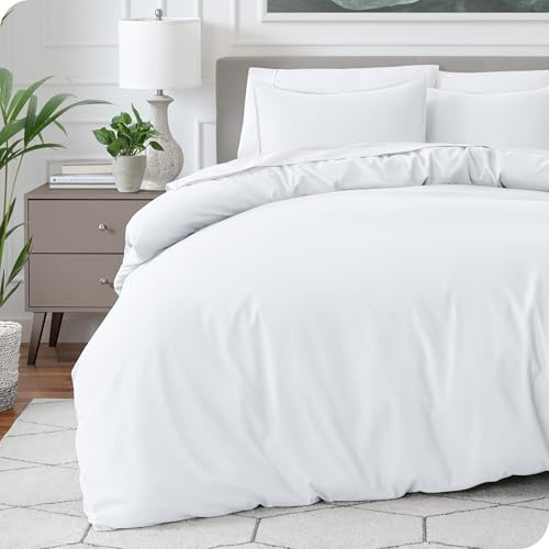 Bare Home Bedding Duvet Cover King Size - Premium 1800 Super Soft Collection - Lightweight, Cooling - Soft Breathable Bedding Duvet Cover (King, White)