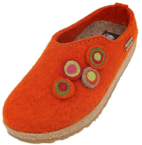 HAFLINGER Grizzly kanon filttofflor tofflor filt clog kork, rost, 46 EU