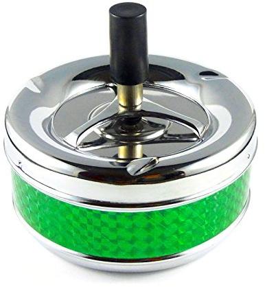 Starlet24 Drehaschenbecher Windaschenbecher Aschenbecher Sturmaschenbecher Ascher Grün 13 cm