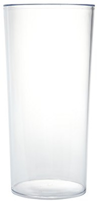 Transparente Acryl-Vase, rechteckig, beständig, leicht, Kunststoff, 25 cm hoch