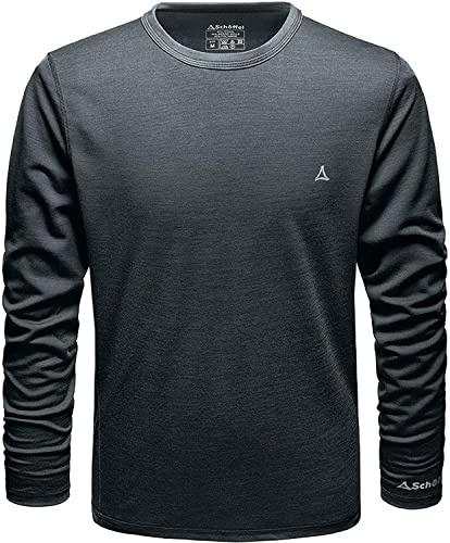 Schöffel Men's Merino Sports Shirt 1/1 Sleeve M, Temperature-Regulating Long-Sleeved Shirt, Breathable Functional Underwear Shirt in Wool Quality