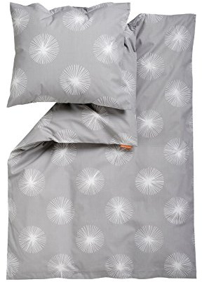 Leander Baby-Bettwäsche aus Baumwolle Flora (70x100 / 40x45) in grau/Light Grey