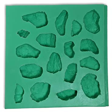 Giessform Silikonform Feldsteine Krippenbausteine Set 9