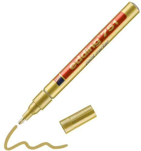 Edding 751-53 målningspenna guld plastspets 1–2 mm linjebredd