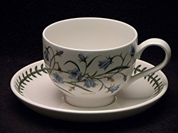 Portmeirion Botanic Garden Frühstück Tasse & Untertasse Traditionell Rundblättrige Glockenblume