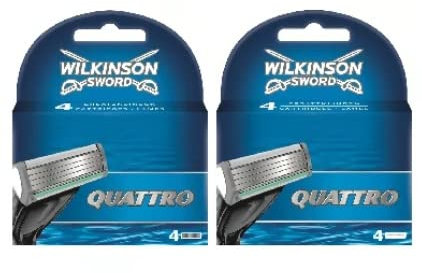 Wilkinson Sword 7007094E Quattro Plus Klingen, 4 Stück