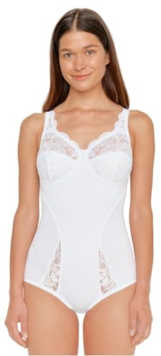 SUSA body utan bygel Latina I Body Shapewear dam starkt formande I kvinnor liv I mjuk bodysuit med formande effekt I formar midja, mage och rumpa, 80E