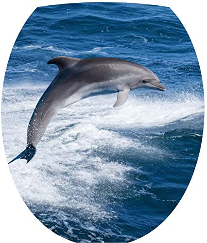 Sticker Autocollant Abattant WC Dauphin 35x42cm SAWC0405