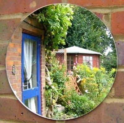 Servewell Round Garden Wall Mirror - 45 Cm Diameter