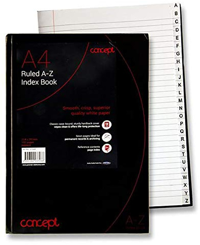 Premier Stationery Concept A4 A-Z Index Buch
