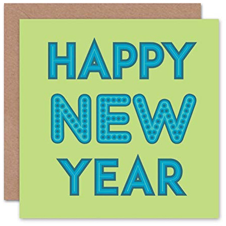 Wee Blue Coo Modernes Neujahr Neujahrskarte