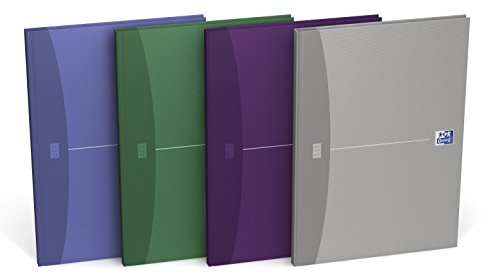 Oxford gebundenes Buch A4, liniert, 192 Seiten, 4 Farben, 5 Stück
