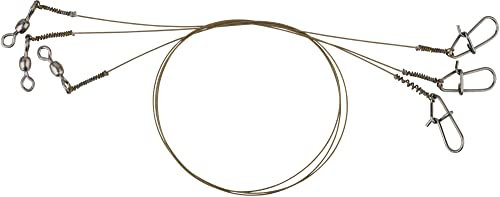 Savage Gear 7x7 Stahlvorfach mit Snap 20cm 0,27mm 7kg - fertige Stahlvorfächer, 3er Pack, Stahl Vorfächer zum Hechtangeln, Zanderangeln & Barschangeln