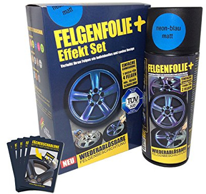 mibenco 71000032 Lot de 2 x 400 ML Film Spray pour Jante avec Set pour Effets spéciaux