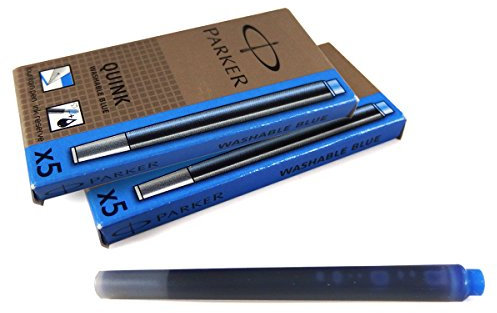 Parker Tinte für Füllhalter Quink Tintenpatrone, königsblau, 5 Patronen
