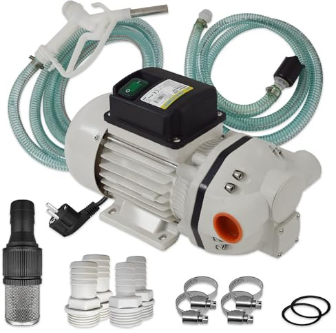 AdBlue® 230V - Pumpe AdBlue-Pumpe, mit Saug- und Druckschlauch, Zapf-Pistole und Zubehör, LEISTUNGSSTARKER ELEKTROMOTOR mit KUPFERWICKLUNG - JETZT MIT EXTRA-Ersparnis!