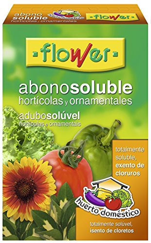 Flower - Abono Soluble para Plantas de Jardín y Huerta | 100% Soluble | Promueve Crecimiento Vigoroso, No aplica, 16x5.5x23.5 cm, Abono Sólido