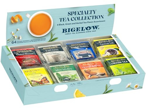 Bigelow Tea Collection, Variety Gift Box Sampler, 64 Tea Bags, (Pack of 1)