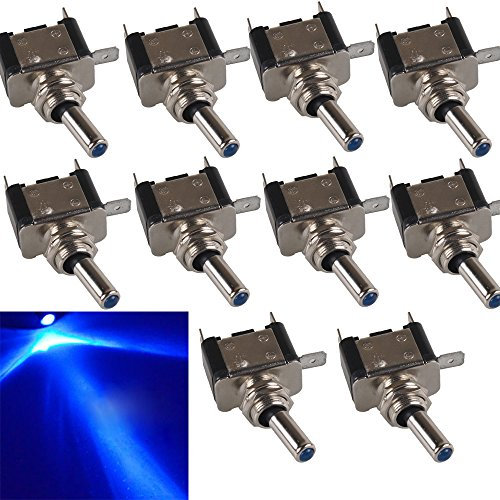 E Support 10 Pezzi 12V 20A Auto Barca Interruttore Luce Led ON/OFF Interruttore Basculante Interruttore a Levetta 2 Posizioni