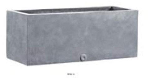 Künstliche – Becken Fiberglas und Composite Farbe Außenseite Jardinere H 37 cm grau plomb-lead – dimhaut: H 37 cm – Farbe: grau plomb-lead