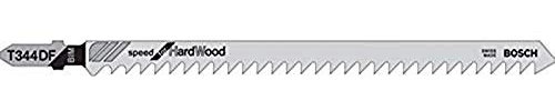 Bosch 3x Stichsägeblatt T 344 DF Speed for Hard Wood (für hartes Holz, gerader Schnitt, Professional Zubehör Stichsäge)