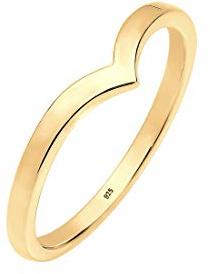 Elli ring dam V-form stacking trend i 925 sterlingsilver